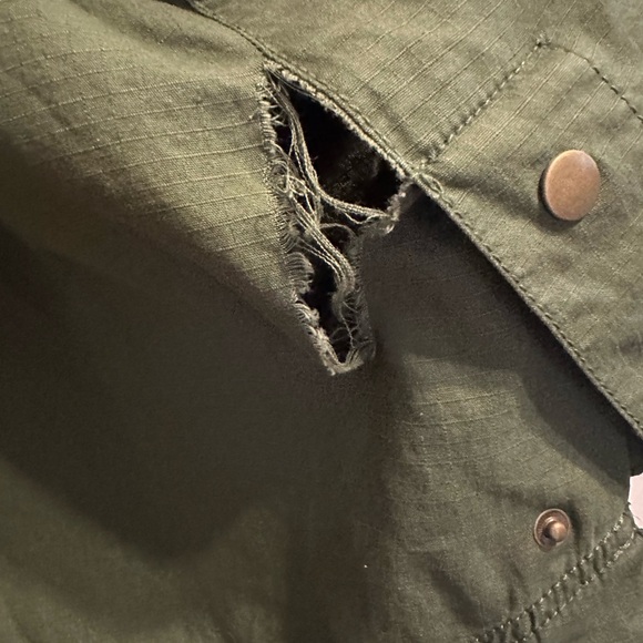 Koto Olive Green Hooded Poncho - Picture 4 of 5